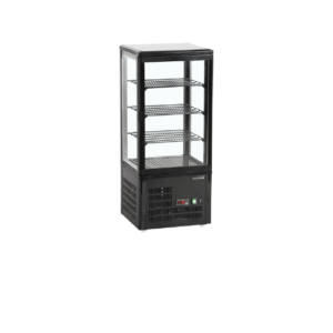 Vitrine à poser 4 faces froid positif UPD80-BLACK