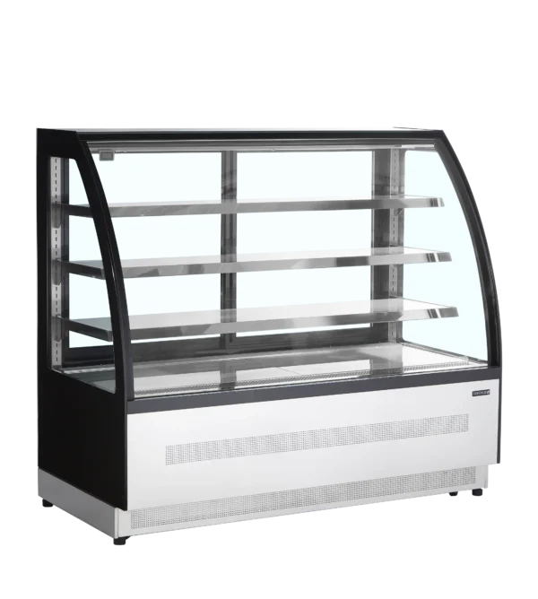 Comptoir réfrigéré de Boulangerie Pâtisserie vitre courbe Largeur 1.50m LPD1500C/BLACK – Image 5