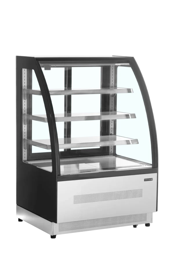 Comptoir réfrigéré de Boulangerie Pâtisserie vitre courbe Largeur 90cm  LPD900C/BLACK – Image 5