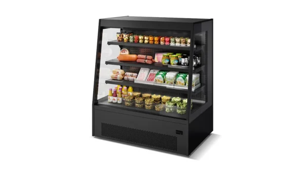 Vitrine libre service semi verticale largeur 94cm 125cm et 188cm GALAXY H150 OUVERT – Image 3