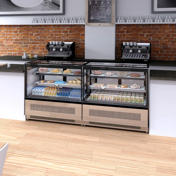 Comptoir réfrigéré de Boulangerie Pâtisserie vitre droite Largeur 90cm LPD903F/BLACK – Image 3