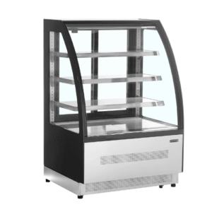Comptoir réfrigéré de Boulangerie Pâtisserie vitre courbe Largeur 90cm  LPD900C/BLACK