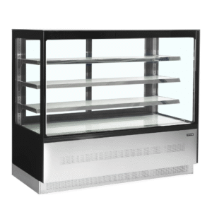 Comptoir réfrigéré de Boulangerie Pâtisserie vitre droite Largeur 1.50m LPD1503F/BLACK
