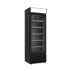 Vitrine à boissons avec fronton 494 litres noire CLP52-SB
