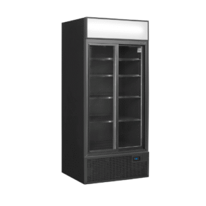 Vitrine à boissons 2 portes coulissantes 462 litres noire FSC891S Black