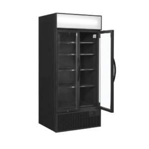 Vitrine à boissons 535 litres 2 portes battantes noire FSC891H Black