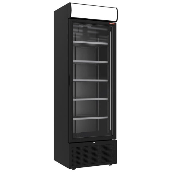 Vitrine à boissons avec fronton 494 litres noire CLP52-SB – Image 3