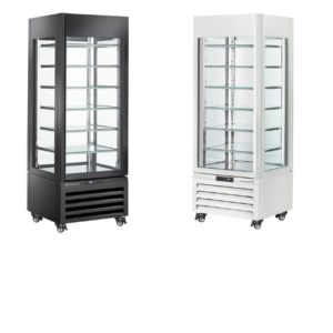 Vitrines réfrigérées 4 faces vitrées froid négatif