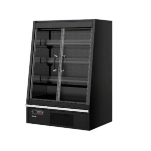 Vitrine libre service semi verticale largeur 1m Galaxy+ GPL10FGD Black