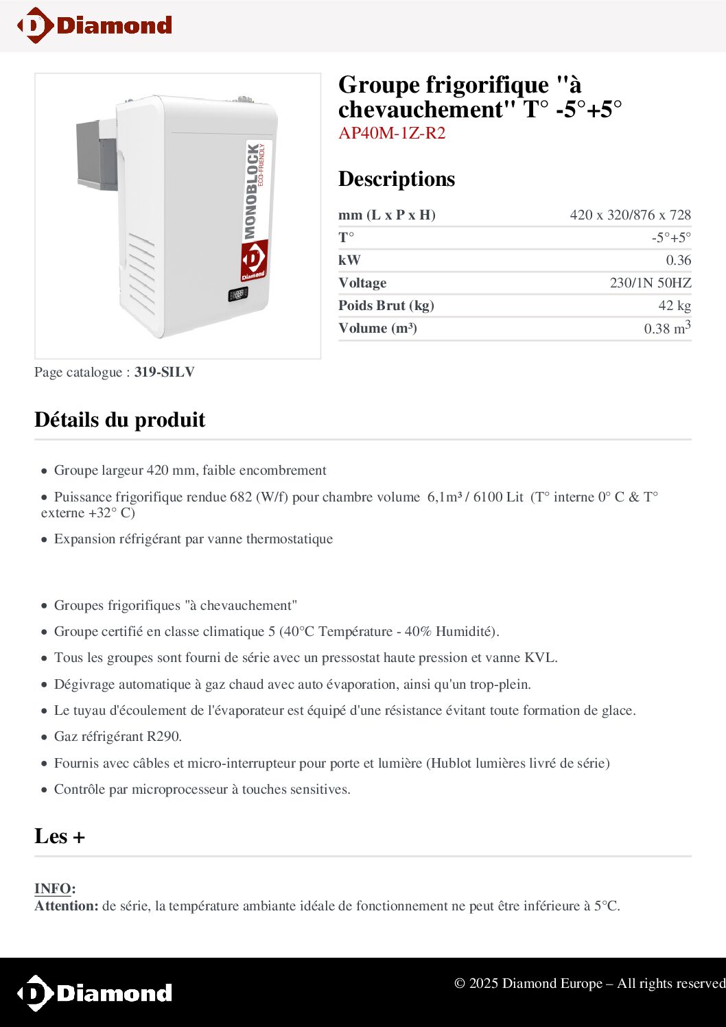 Chambre froide 2.57m3 C26B/BF_AP40M-1Z-R2 – Image 4