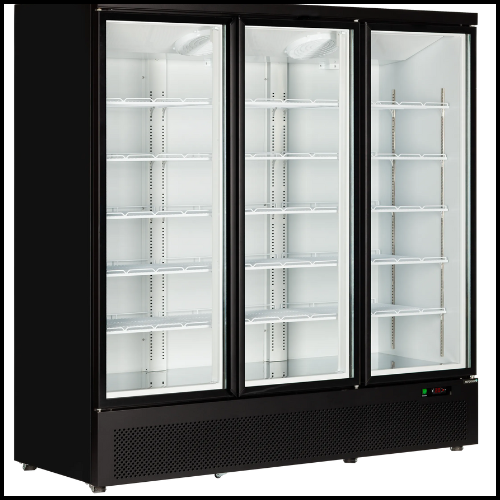 Vitrine murale réfrigérée 3 portes pour les épiceries et supermarchés
