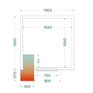 Chambre froide positive 5.49m3 CRPF1818