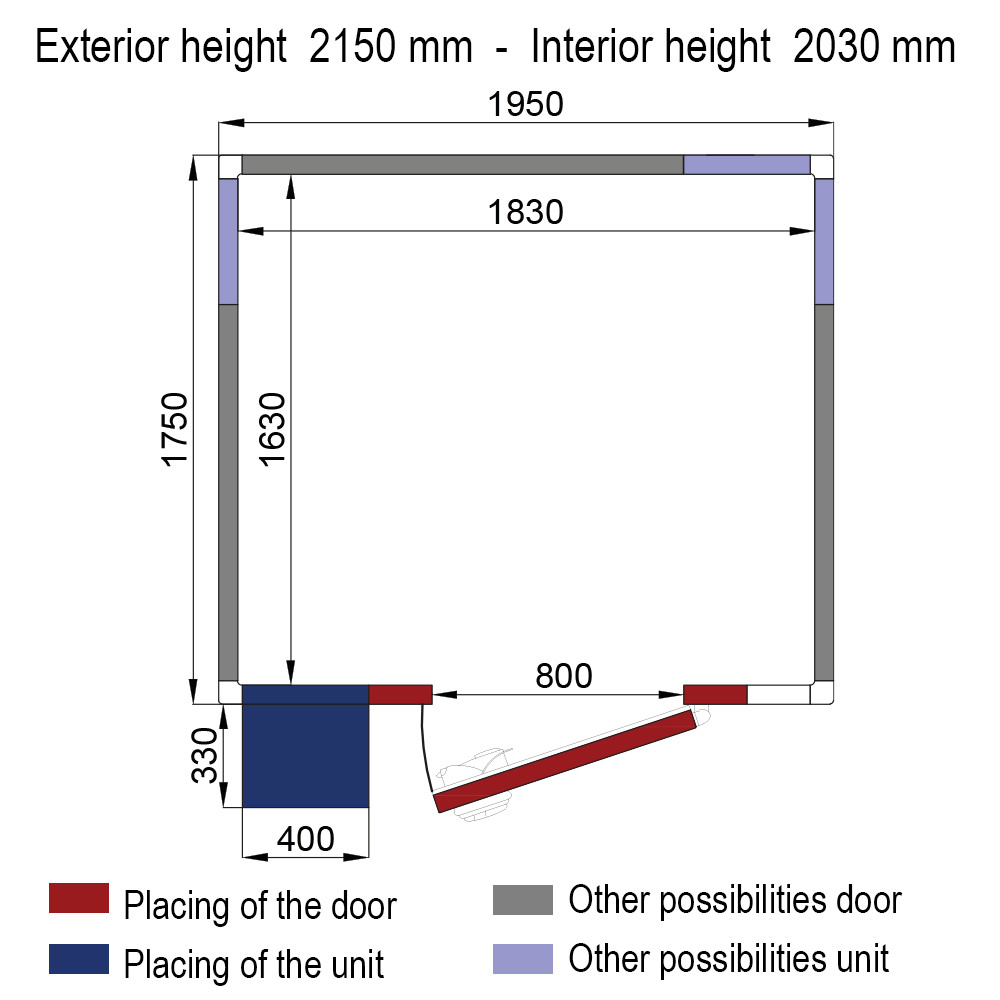 Chambre froide positive 6.06m3 WR-C2020-6M-R2 – Image 3