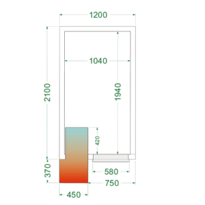 Chambre froide positive et complète de la marque TEFCOLD