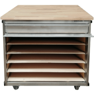 Repose pâton pour boulangerie 5 niveaux avec tiroir