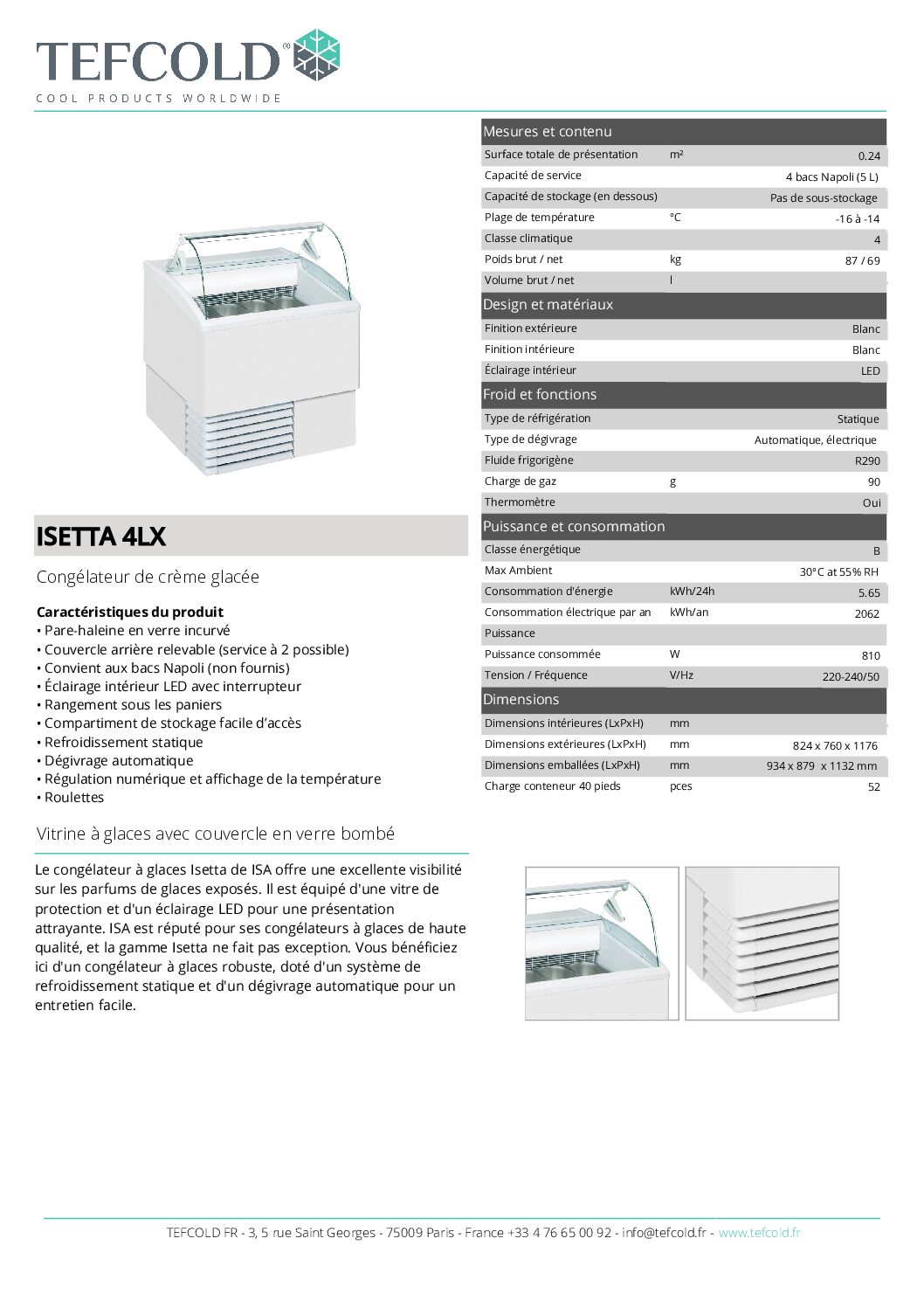 Comptoir à crème glacée ISETTA 4LX – Image 2