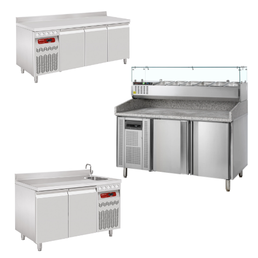 Large choix de tables réfrigérées positives et saladettes