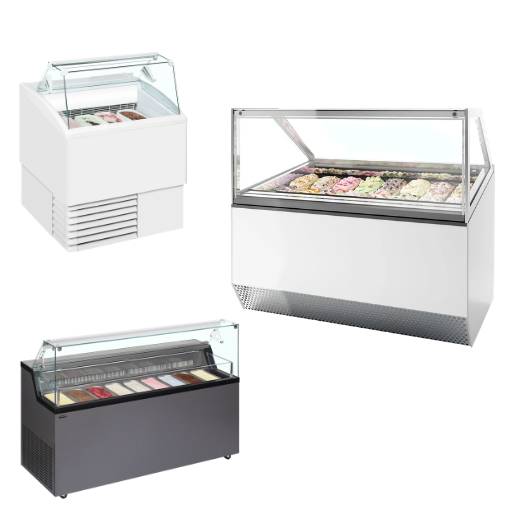 Découvrez toutes nos vitrines à glaces professionnelles