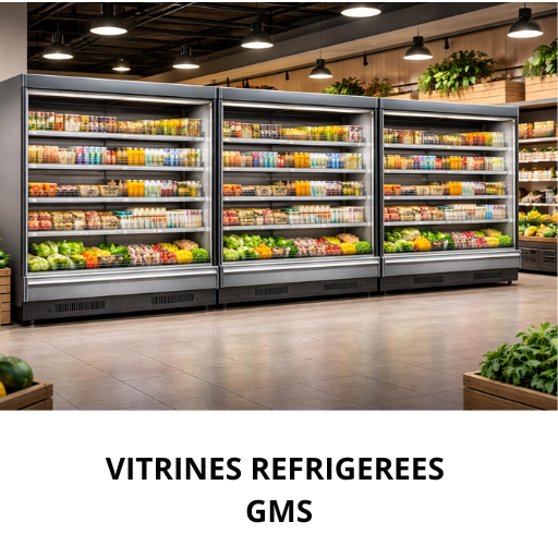 Large choix de vitrines réfrigérées murales pour supermarchés