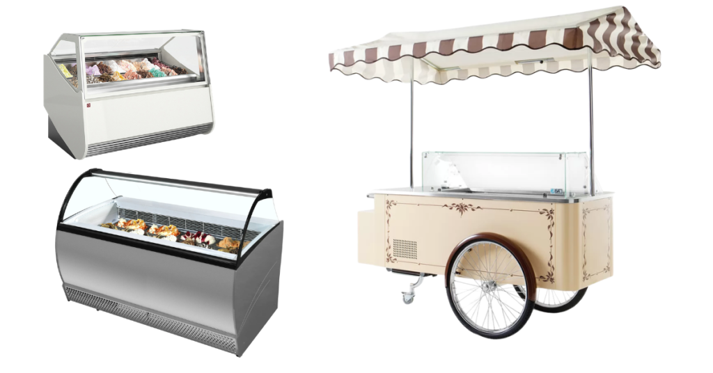 Comptoirs Vitrines à glaces professionnels. Large choix, performance et meilleur prix