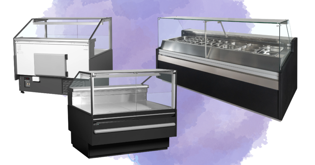 comptoirs réfrigérées et vitrines de service arrière