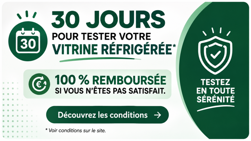 30 jours pour tester votre vitrine réfrigérée libre service